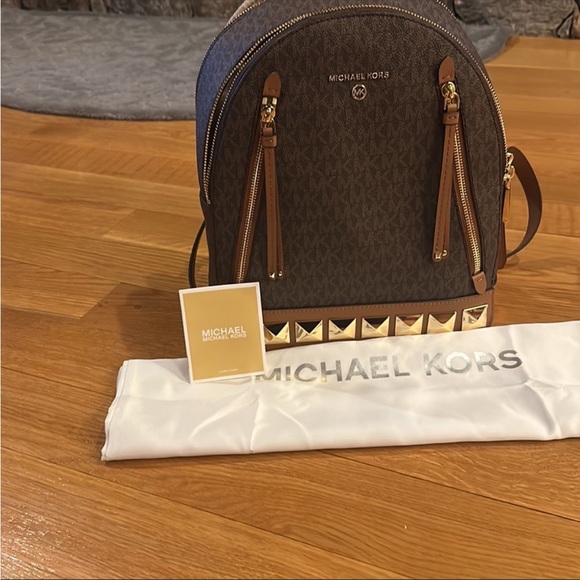 Michael Kors Brooklyn Stud Detailed Backpack NEW